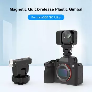 PULUZ Magnetinis greito atleidimo laikiklis su 1/4 colio varžtu ir šalto bato adapteriu, skirtas Insta360 GO Ultra, veiksmo kameroms - PU1073B