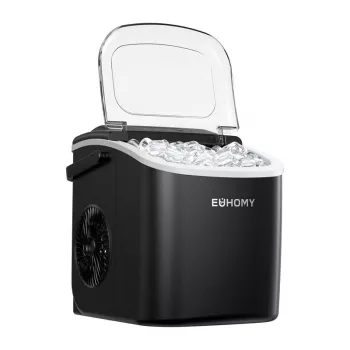 EUHOMY IM001 Ledų gaminimo aparatas, 1,2 L, 12 kg (juodas)