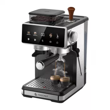 AMZCHEF CE-CM5560-SV Piston Coffee Maker (sidabrinis)
