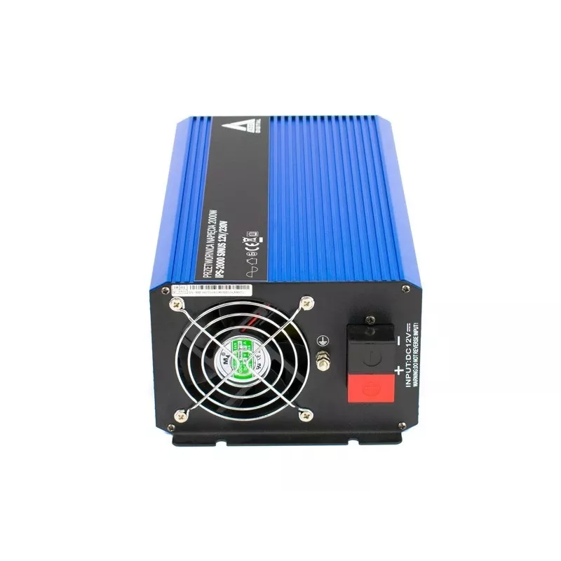 AZO Digital 12 VDC / 230 VAC keitiklis SINUS IPS-2000S 2000W gryno sinuso bangos keitiklis