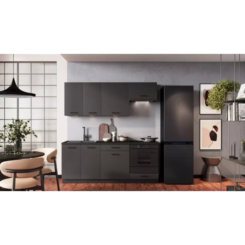 STOLKAR Cosmo Design ANIKA Graphite/Graphite 2.0 Virtuvės baldų komplektas - 6 dalių