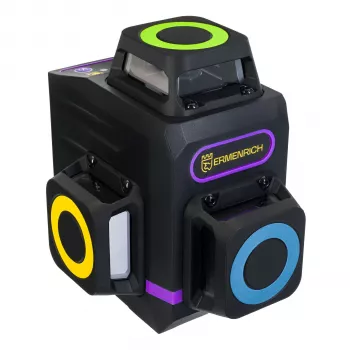 Ermenrich LV60 PRO Lazerinis Nivelyras – Žalias Spindulys, Savaiminis Išsilyginimas, 2 Linijos, Iki 60 m Atstumo