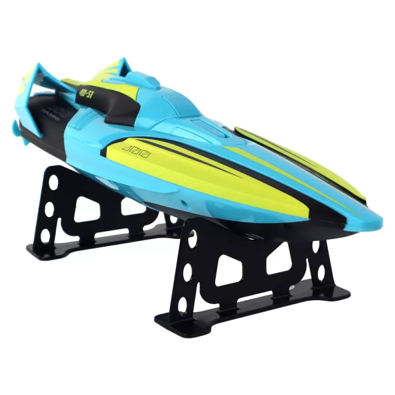 LEAN TOYS RC Water Boat 2.4G Yellow-Turquoise Waterproof Remote Control