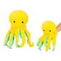 LEAN TOYS Plush Mascot Octopus Yellow Hand Puppet 25 cm