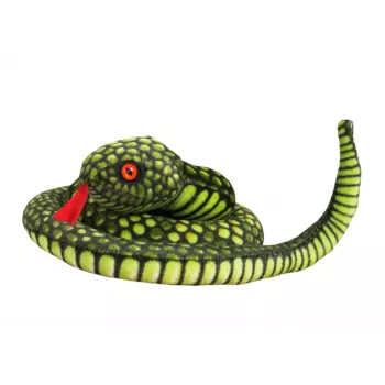 LEAN TOYS Plush Snake Mascot Light Green 100 cm
