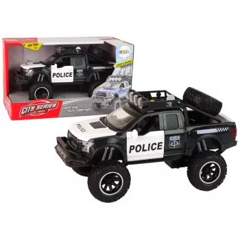 LEAN TOYS Visureigis Raptor Policija su atidaromomis durimis, garsu ir šviesa