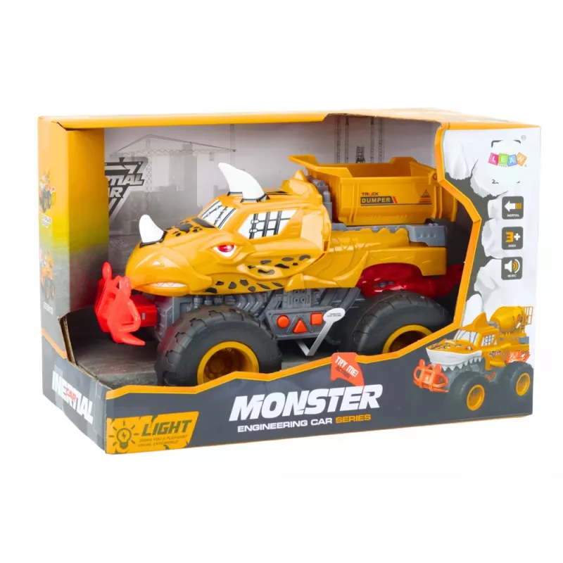 LEAN TOYS Visureigis Dinozauras Trinties Pavara Savivartis Oranžinis