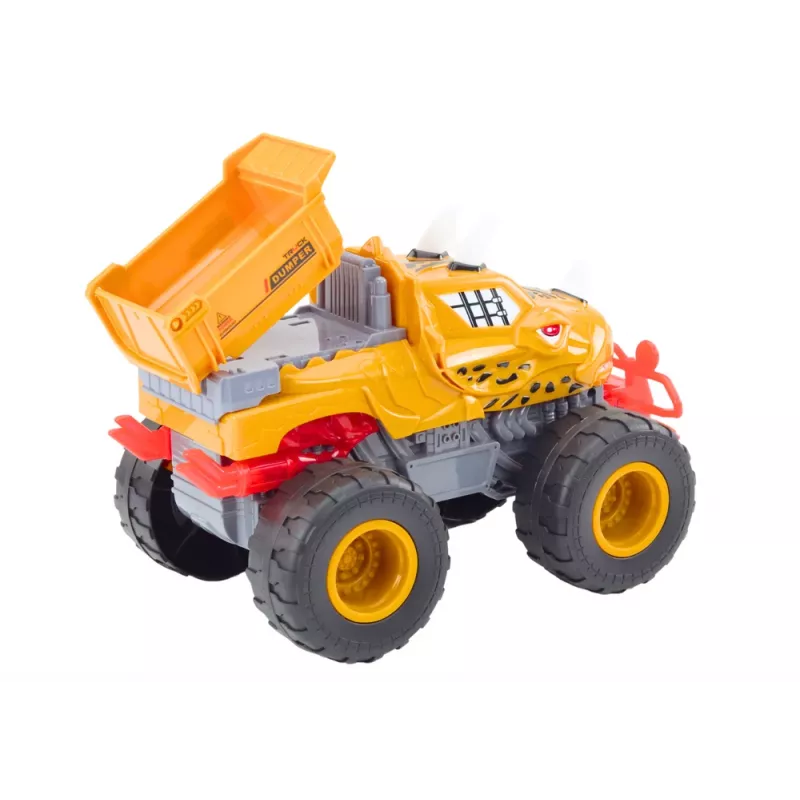 LEAN TOYS Visureigis Dinozauras Trinties Pavara Savivartis Oranžinis