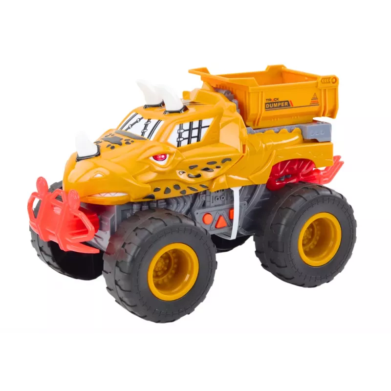 LEAN TOYS Visureigis Dinozauras Trinties Pavara Savivartis Oranžinis