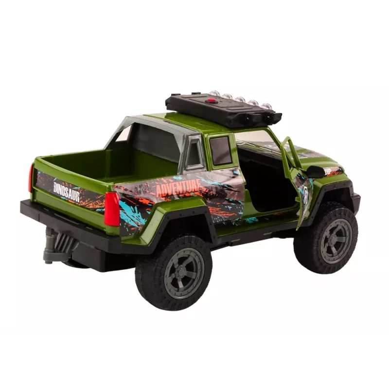 LEAN TOYS Visureigis Medžioklinis Automobilis Dinozauras Šviesos Garsai Žalias