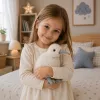 LEAN TOYS Plush Kiwi Bird Mascot Cuddly Toy White 17 cm