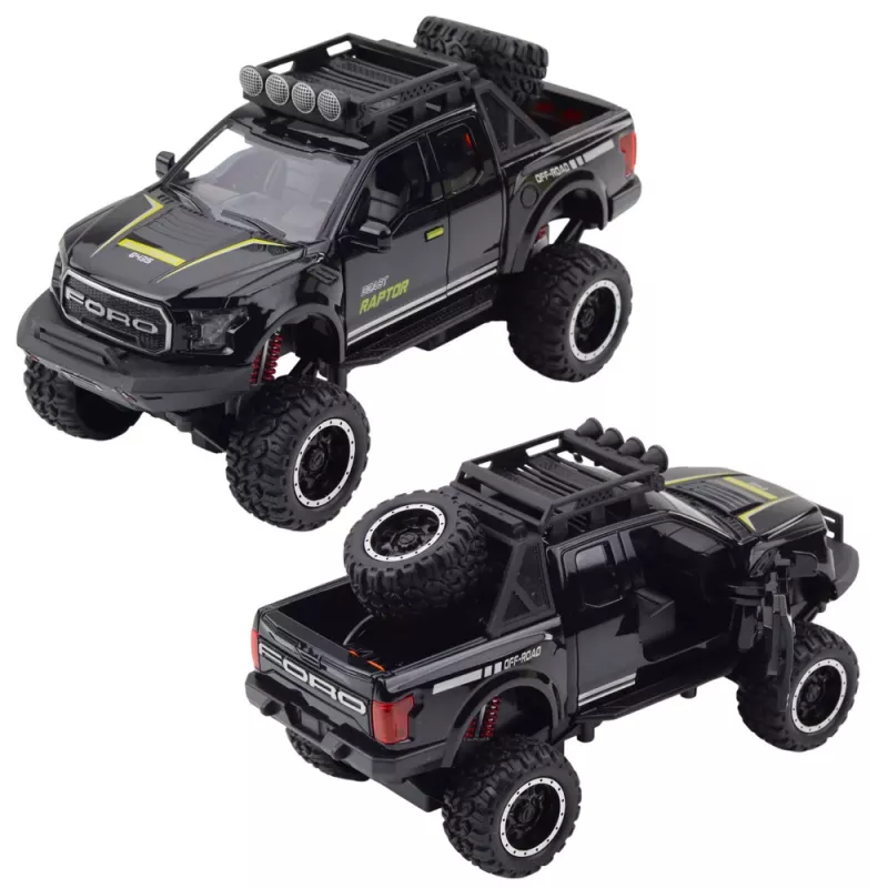 LEAN TOYS Visureigis Raptor su atsidarančiomis durimis, varikliu, šviesomis ir garsais