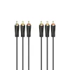 HAMA 3x RCA į 3x RCA garso/vaizdo kabelis 3 m, auksuoti jungtys