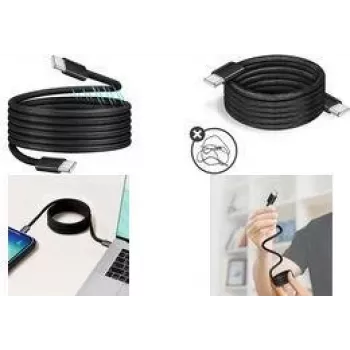 LogiLink Magnetic Data & Charging Cable USB-C to USB-C 1.5m Black 60W PD
