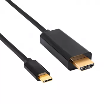 Akyga AK-AV-18 USB-C – HDMI kabelis, 4K, 1,8 m, juodas