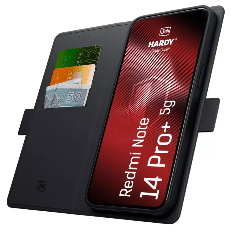 3MK PROTECTION Redmi Note 14 Pro+ - 3mk Hardy Foldy Case Black