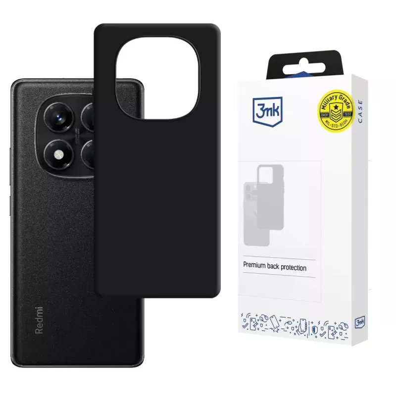 3MK PROTECTION Hardy Mellow dėklas, skirtas „Xiaomi Redmi Note 14 Pro 5G“ – juodas