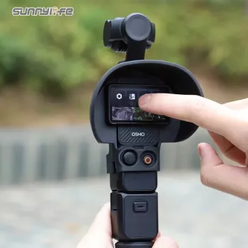 SUNNYLIFE LCD ekrano gaubtas ir apsauga, skirta DJI Osmo Pocket 3 - juoda