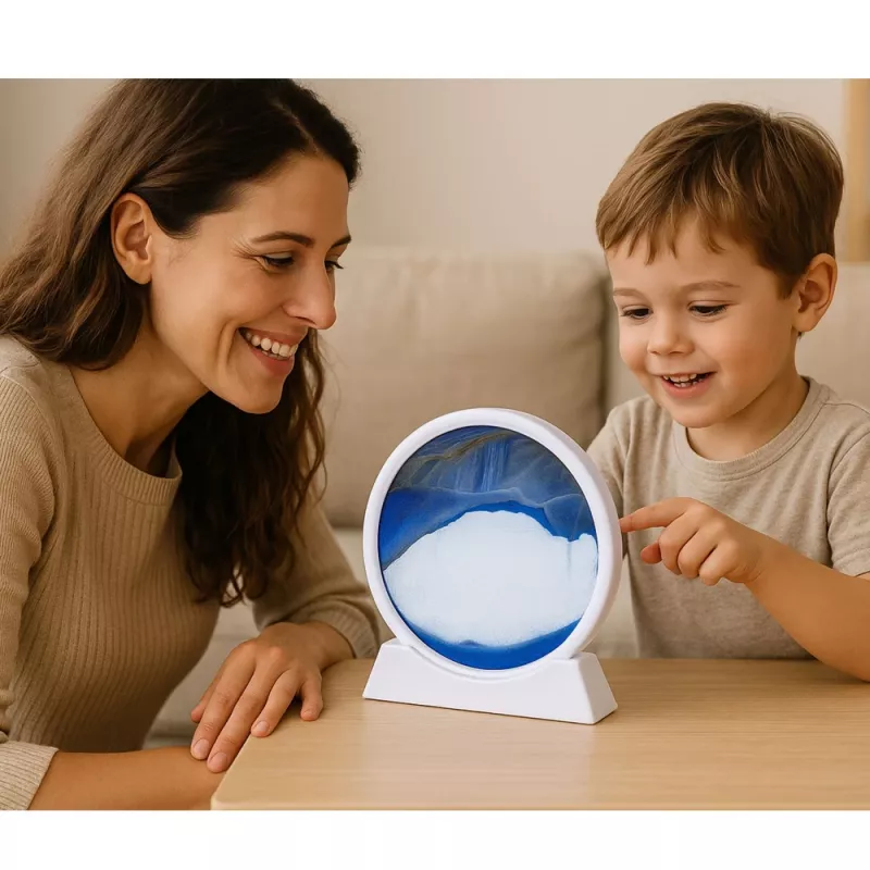 LEAN 3D Image Quicksand Blue Decoration 360° White