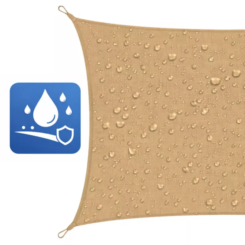 LEAN Rectangular Beige Waterproof Garden Sun Sail 200x300 cm