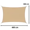 LEAN Rectangular Beige Waterproof Garden Sun Sail 200x300 cm