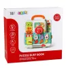 LEAN TOYS Interaktyvi knyga edukacinė manipuliacinė lenta su šviesomis ir garsais 16 vnt.