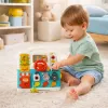 LEAN TOYS Interaktyvi knyga edukacinė manipuliacinė lenta su šviesomis ir garsais 16 vnt.