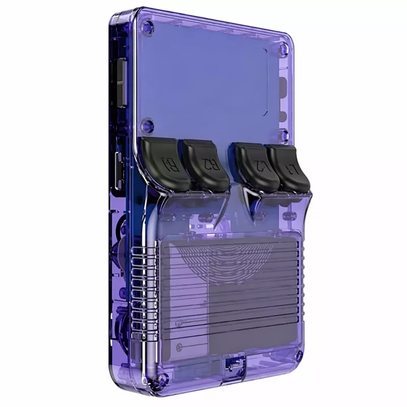 LEAN TOYS Mini R36S Nešiojama Retro Žaidimų Konsolė 21 000 IPS 3,5 Colio Violetinė
