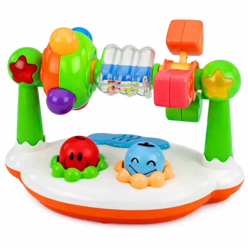 LEAN TOYS Interaktyvus muzikinis žaislas kūdikiams Barškutis su šviesomis ir garsais
