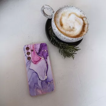 TECH-PROTECT Back Cover, skirta Xiaomi Redmi Note 13 Pro 5G / Poco X6 5G, marmuro raštas, balta/pilka, hibridinis TPU + PC