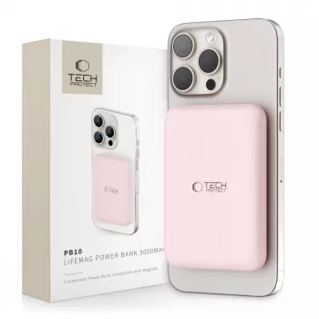 TECH-PROTECT PB10 LIFEMAG MagSafe Power Bank 5000mAh Pink