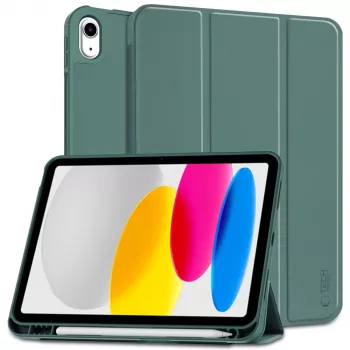 Tech-Protect SC Pen Case, skirtas iPad 10.9 (10th Gen, 2022) / iPad 11 (2025), žalias