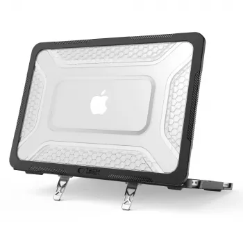 Tech-Protect Kevlar Pro MacBook Neo 13 2026 matinė juoda / skaidri apsauginė dėklas nešiojamam kompiuteriui