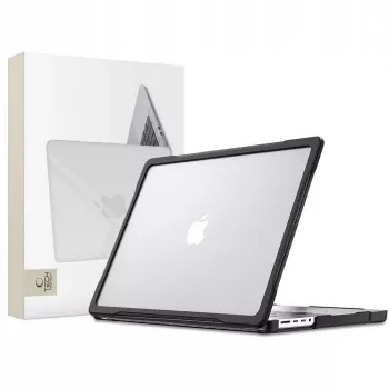 Tech-Protect Velar Hard Shell Case, skirta MacBook Pro 14 colių M1-M5 Pro/M5 Pro Max 2021-2026, juoda/matinė skaidri