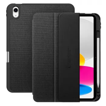 Tech-Protect SC Pen Canvas Folio Case, skirtas iPad 10.9 inch (10th Gen, 2022) ir iPad 11 inch (11th Gen, 2025) - Juoda