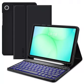 Tech-Protect SC PEN + KB dėklas, skirtas Samsung Galaxy Tab A9 / A11 8.7 inch X110 / X115 / X133 / X135, juodas
