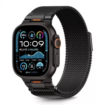 Tech-Protect Milano Vanguard, skirta Apple Watch 8 / 9 / 10 / 11 / SE / Ultra (44 / 45 / 46 / 49 mm) Juoda