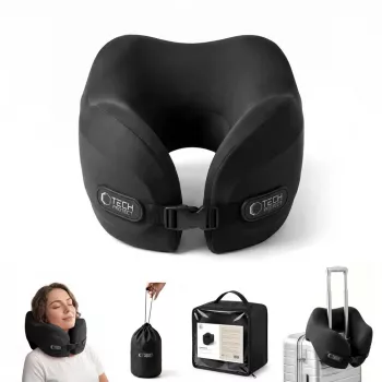 TECH-PROTECT COMFORTREST KELIONINĖ PAGALVĖ KAKLUI JUODA