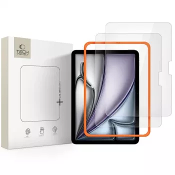 TECH-PROTECT Easy Set+ 2 vnt. grūdinto stiklo ekrano apsauga, skirta iPad Air 11 inch 6/7/8 (2024-2026), skaidri