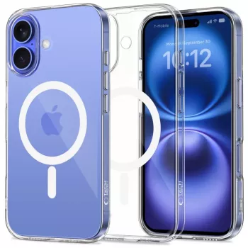 Tech-Protect FlexAir MagSafe dėklas, skirtas Apple iPhone 16, permatomas