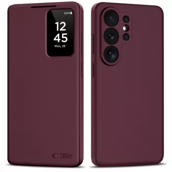 Tech-Protect Smart Wallet Case, skirta Samsung Galaxy S26 Ultra, šilkmedžio spalvos