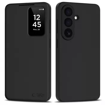 Tech-Protect išmanusis piniginės dėklas, skirtas Samsung Galaxy A57 5G, matinė juoda