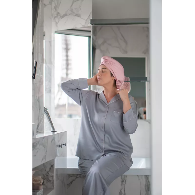 GLOV Double-Layer Satin Sleeping Cap Pink