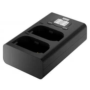 Newell Dual-Channel USB-C Charger DL-USB-C, skirtas Panasonic DMW-BLK22 akumuliatoriui, juoda
