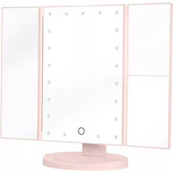 Humanas HS-ML04 LED Makeup Mirror with Illumination - Pink