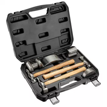 NEO TOOLS Plaktukų ir atramų rinkinys lakštiniam metalui 7 vnt.