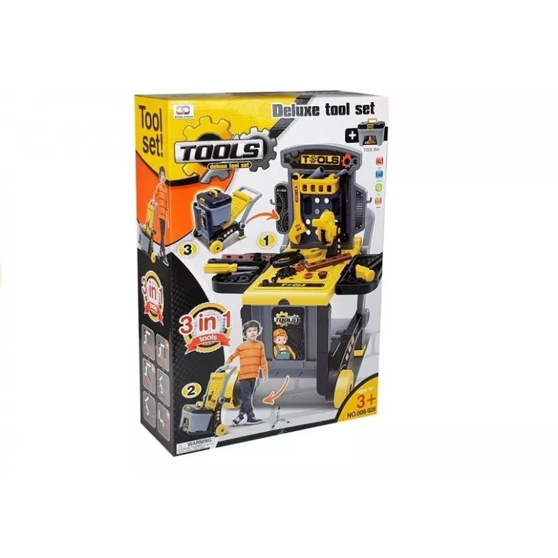 LEAN TOYS Nešiojamas deluksinis įrankių rinkinys dėžėje - 187 dalys