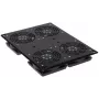 DELTA OPTICAL A19-4W 19 inch 1U ventiliatorių skydelis spintai, 4x120mm, 230V AC, juodas