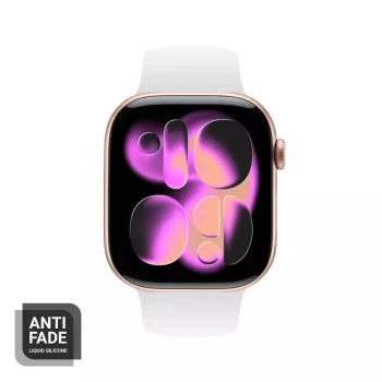 Crong Liquid Silicone Strap, skirtas Apple Watch 38/40/41/42 mm (baltas)