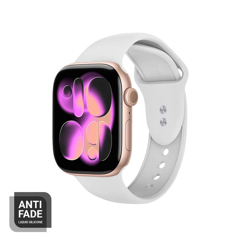 Crong Liquid Silicone Strap, skirtas Apple Watch 38/40/41/42 mm (baltas)